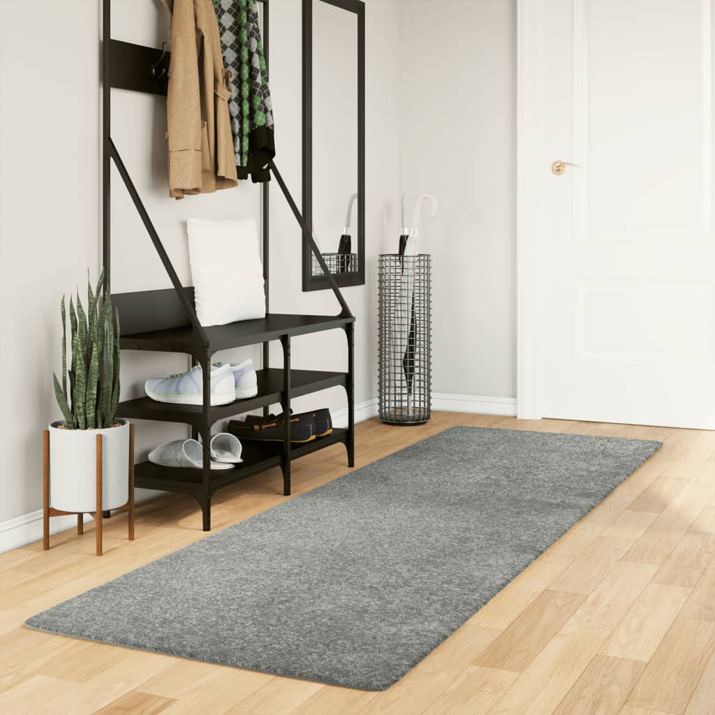 Vloerkleed PAMPLONA shaggy hoogpolig modern 80x250 cm groen is nu te koop bij PeponiXL, paradijselijk wonen!