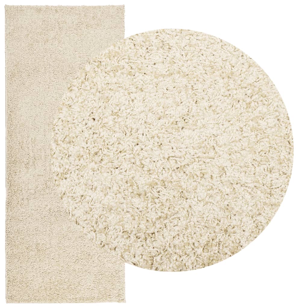 Vloerkleed PAMPLONA shaggy hoogpolig modern 80x200 cm goudkleur is nu te koop bij PeponiXL, paradijselijk wonen!