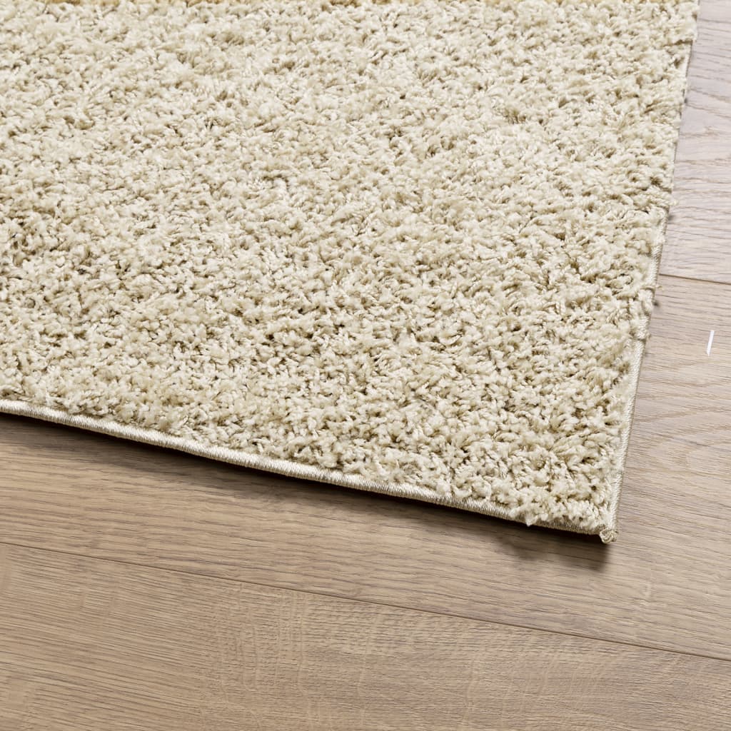 Vloerkleed PAMPLONA shaggy hoogpolig modern 80x200 cm goudkleur is nu te koop bij PeponiXL, paradijselijk wonen!