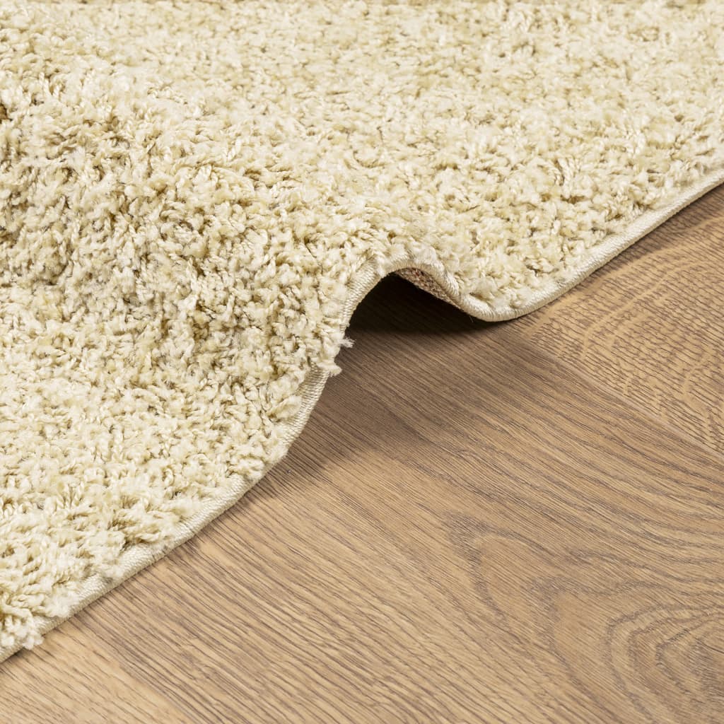 Vloerkleed PAMPLONA shaggy hoogpolig modern 160x160 cm goud is nu te koop bij PeponiXL, paradijselijk wonen!