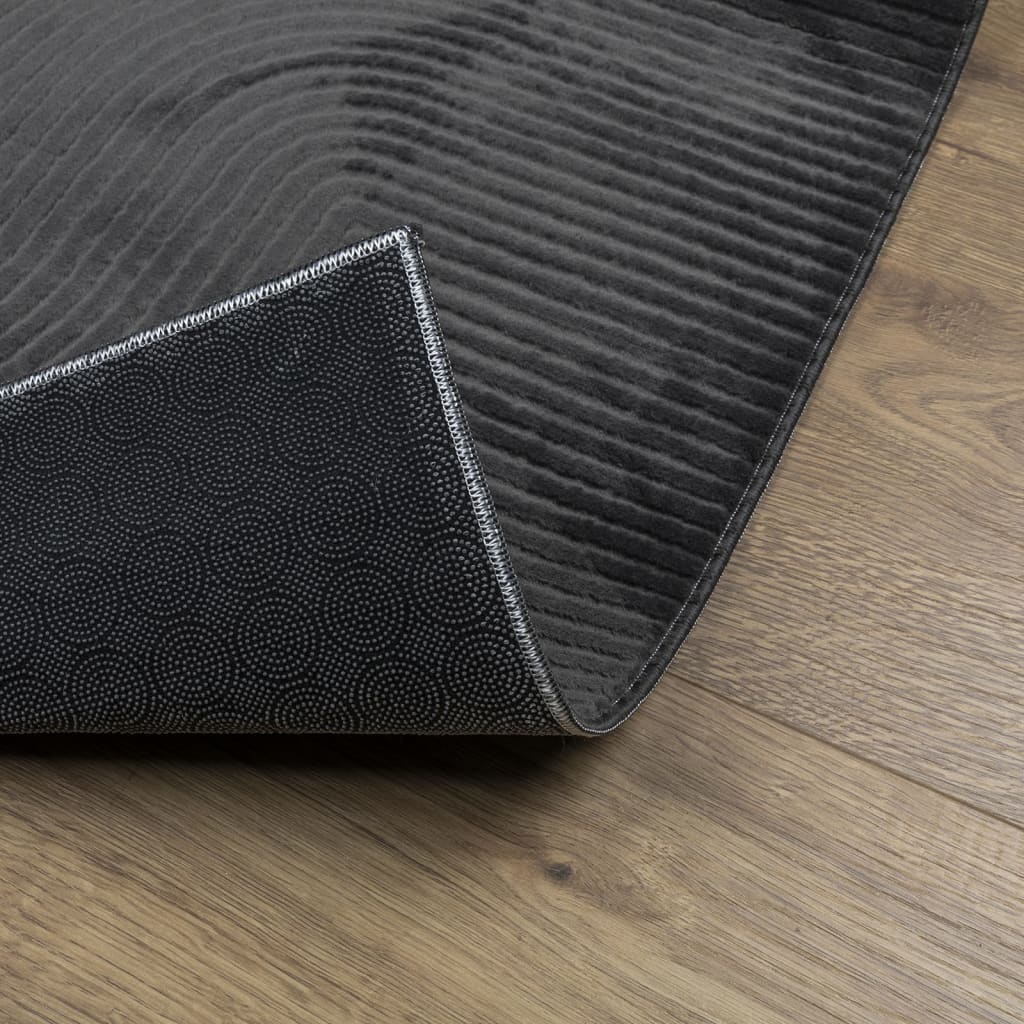 Vloerkleed IZA laagpolig Scandinavisch 80x150 cm antraciet is nu te koop bij PeponiXL, paradijselijk wonen!