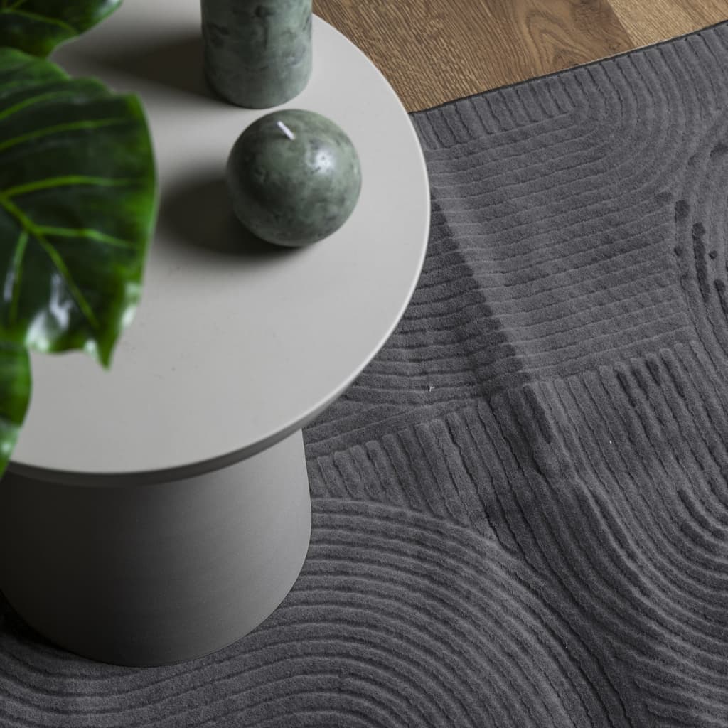 Vloerkleed IZA laagpolig Scandinavisch 80x150 cm antraciet is nu te koop bij PeponiXL, paradijselijk wonen!
