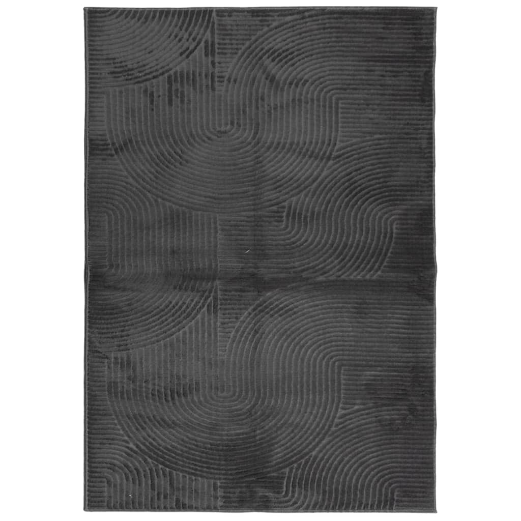 Vloerkleed IZA laagpolig Scandinavisch 140x200 cm antraciet is nu te koop bij PeponiXL, paradijselijk wonen!
