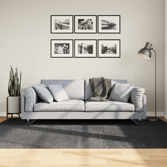 Vloerkleed IZA laagpolig Scandinavisch 160x230 cm antraciet is nu te koop bij PeponiXL, paradijselijk wonen!