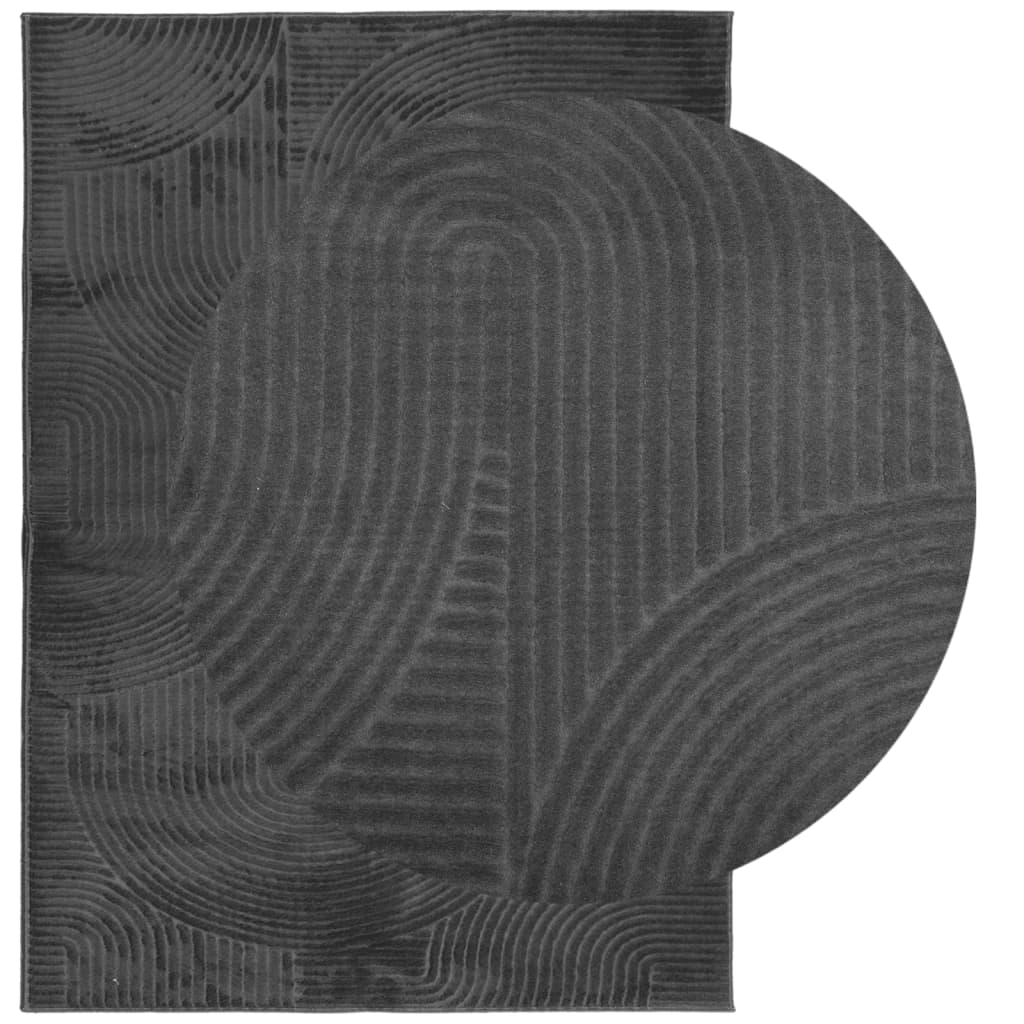 Vloerkleed IZA laagpolig Scandinavisch 200x280 cm antraciet is nu te koop bij PeponiXL, paradijselijk wonen!