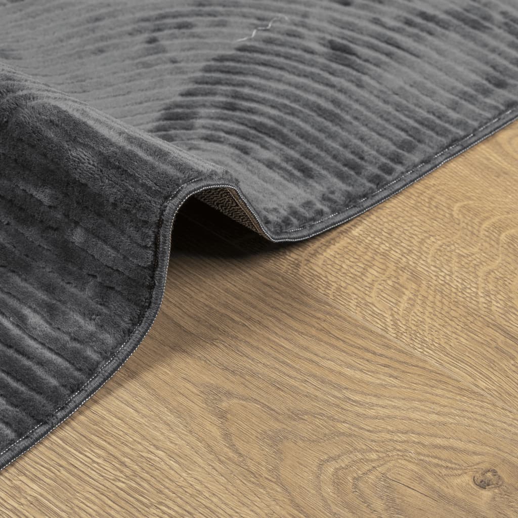 Vloerkleed IZA laagpolig Scandinavisch 200x280 cm antraciet is nu te koop bij PeponiXL, paradijselijk wonen!