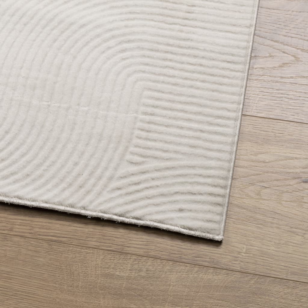 Vloerkleed IZA laagpolig Scandinavisch 200x280 cm crèmekleurig is nu te koop bij PeponiXL, paradijselijk wonen!