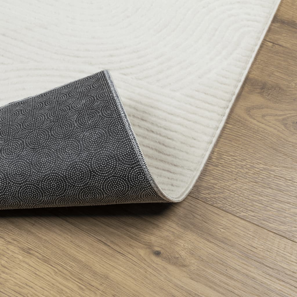 Vloerkleed IZA laagpolig Scandinavisch 200x280 cm crèmekleurig is nu te koop bij PeponiXL, paradijselijk wonen!