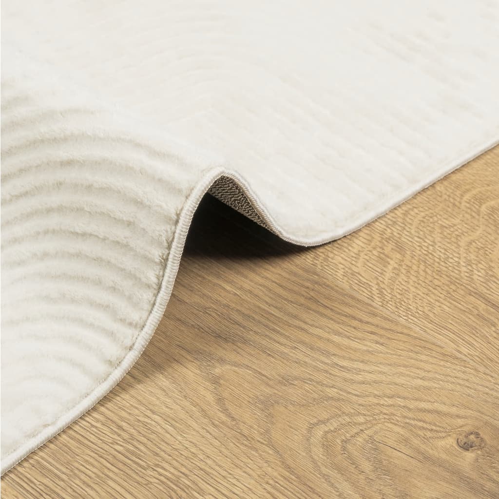 Vloerkleed IZA laagpolig Scandinavisch 200x280 cm crèmekleurig is nu te koop bij PeponiXL, paradijselijk wonen!