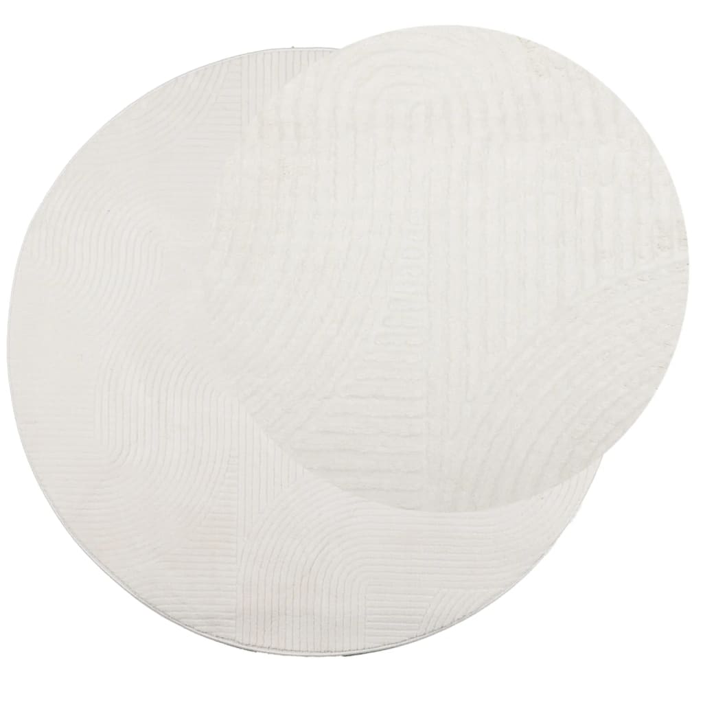 Vloerkleed IZA laagpolig Scandinavisch Ø 200 cm crèmekleurig is nu te koop bij PeponiXL, paradijselijk wonen!