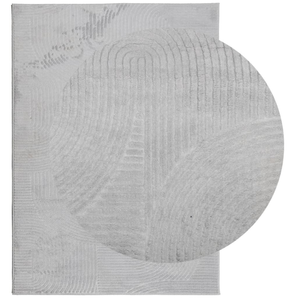 Vloerkleed IZA laagpolig Scandinavisch 240x340 cm grijs is nu te koop bij PeponiXL, paradijselijk wonen!