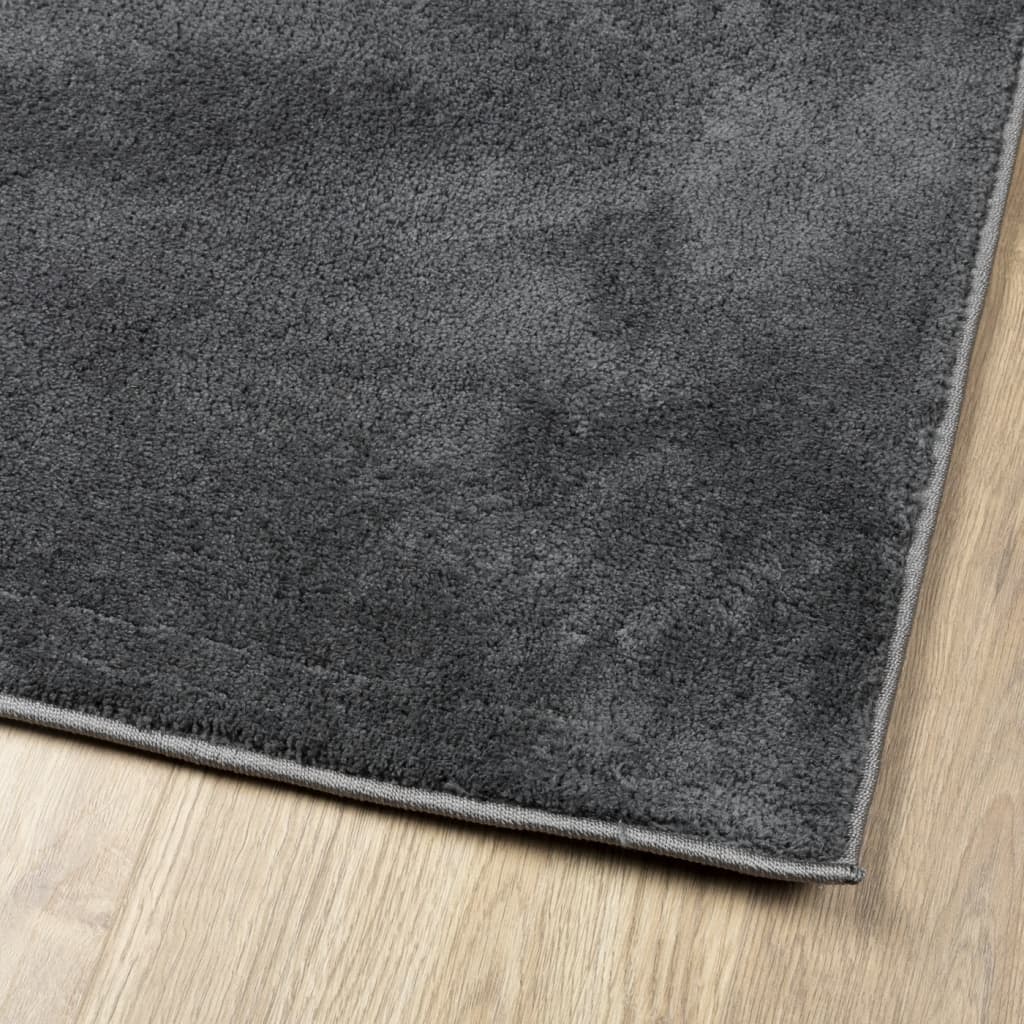 Vloerkleed OVIEDO laagpolig 160x230 cm antracietkleurig is nu te koop bij PeponiXL, paradijselijk wonen!