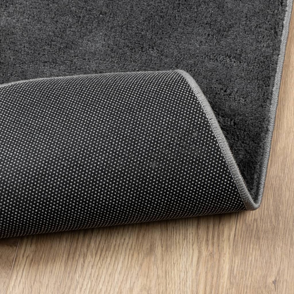 Vloerkleed OVIEDO laagpolig 160x230 cm antracietkleurig is nu te koop bij PeponiXL, paradijselijk wonen!