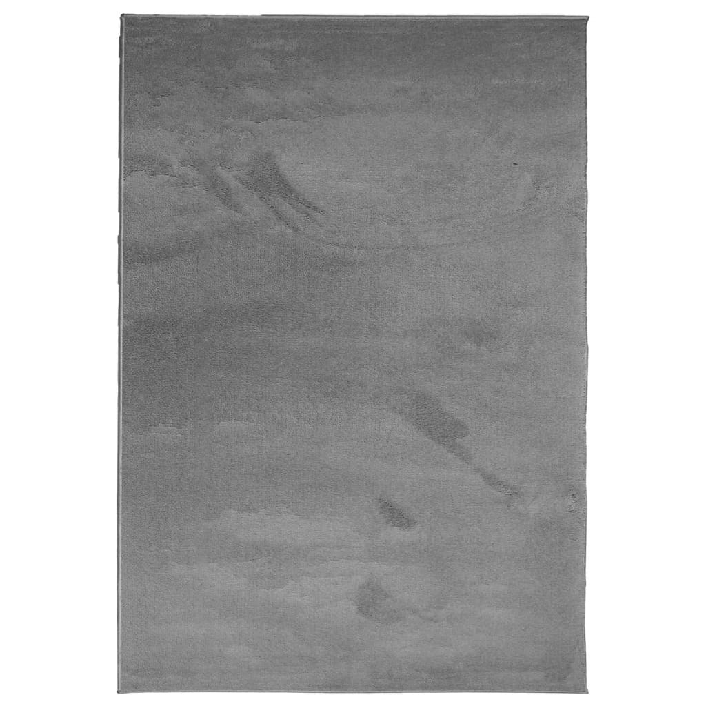 Vloerkleed OVIEDO laagpolig 200x280 cm antracietkleurig is nu te koop bij PeponiXL, paradijselijk wonen!