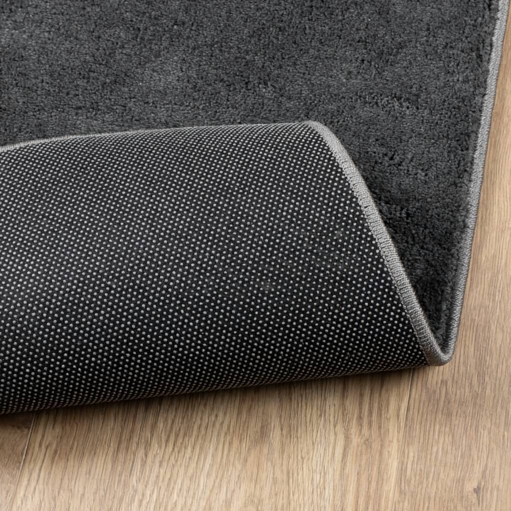 Vloerkleed OVIEDO laagpolig 200x280 cm antracietkleurig is nu te koop bij PeponiXL, paradijselijk wonen!