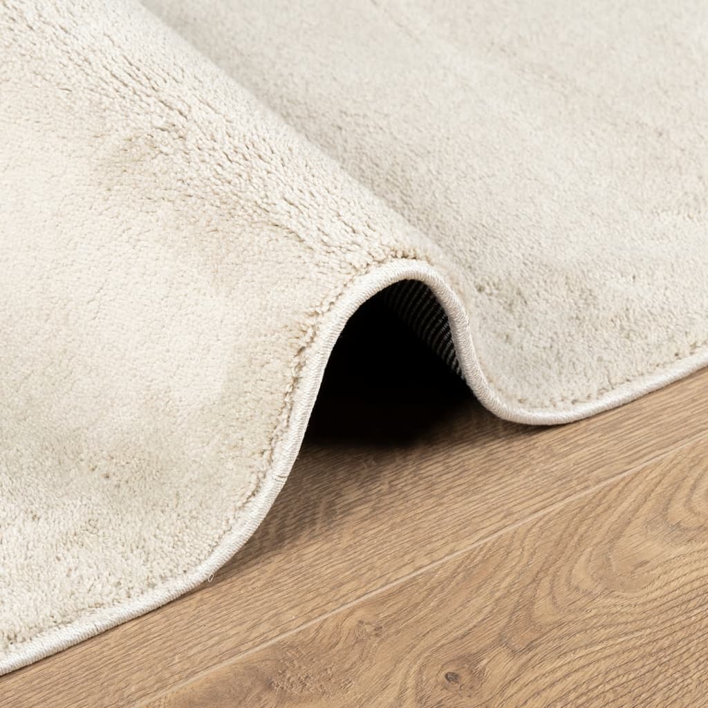 Vloerkleed OVIEDO laagpolig 120x120 cm beige is nu te koop bij PeponiXL, paradijselijk wonen!