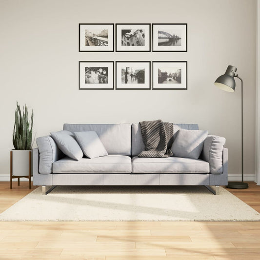 Vloerkleed OVIEDO laagpolig 120x120 cm beige is nu te koop bij PeponiXL, paradijselijk wonen!
