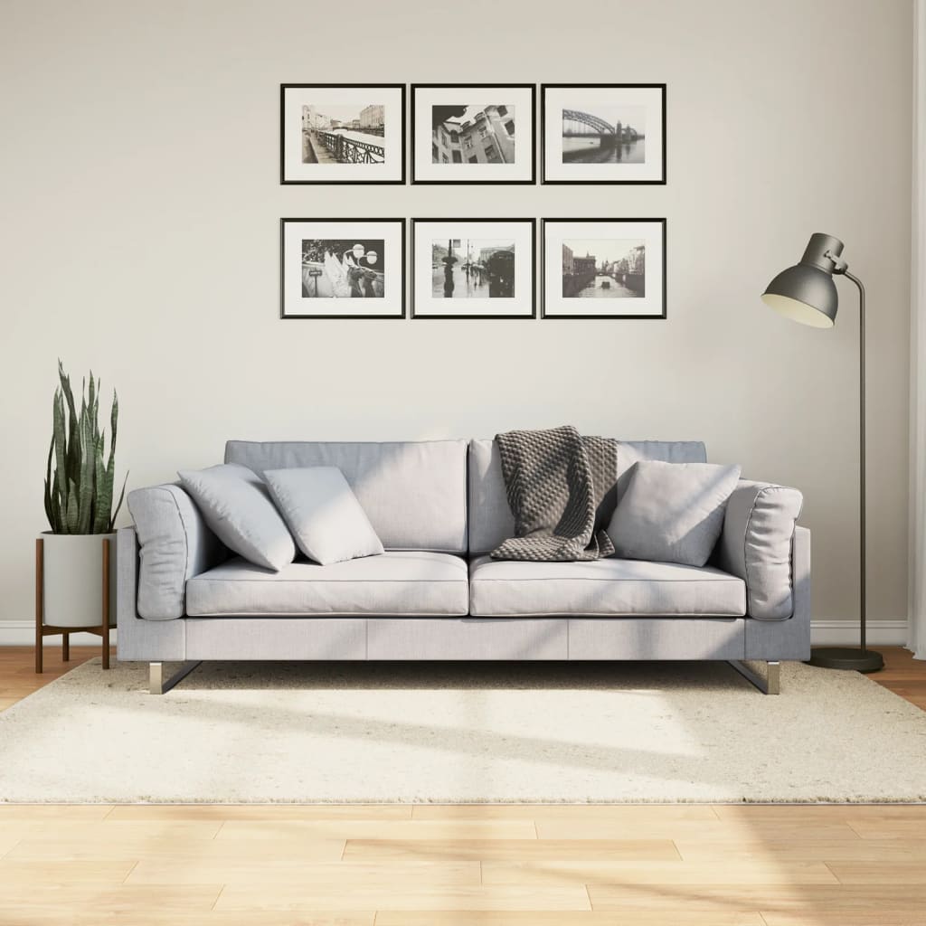 Vloerkleed OVIEDO laagpolig 140x200 cm beige is nu te koop bij PeponiXL, paradijselijk wonen!