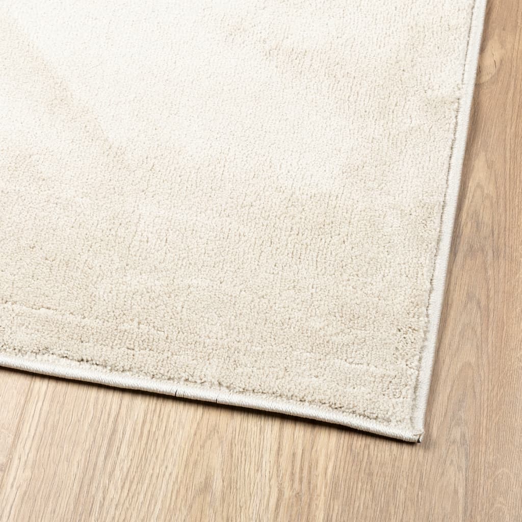 Vloerkleed OVIEDO laagpolig 200x200 cm beige is nu te koop bij PeponiXL, paradijselijk wonen!