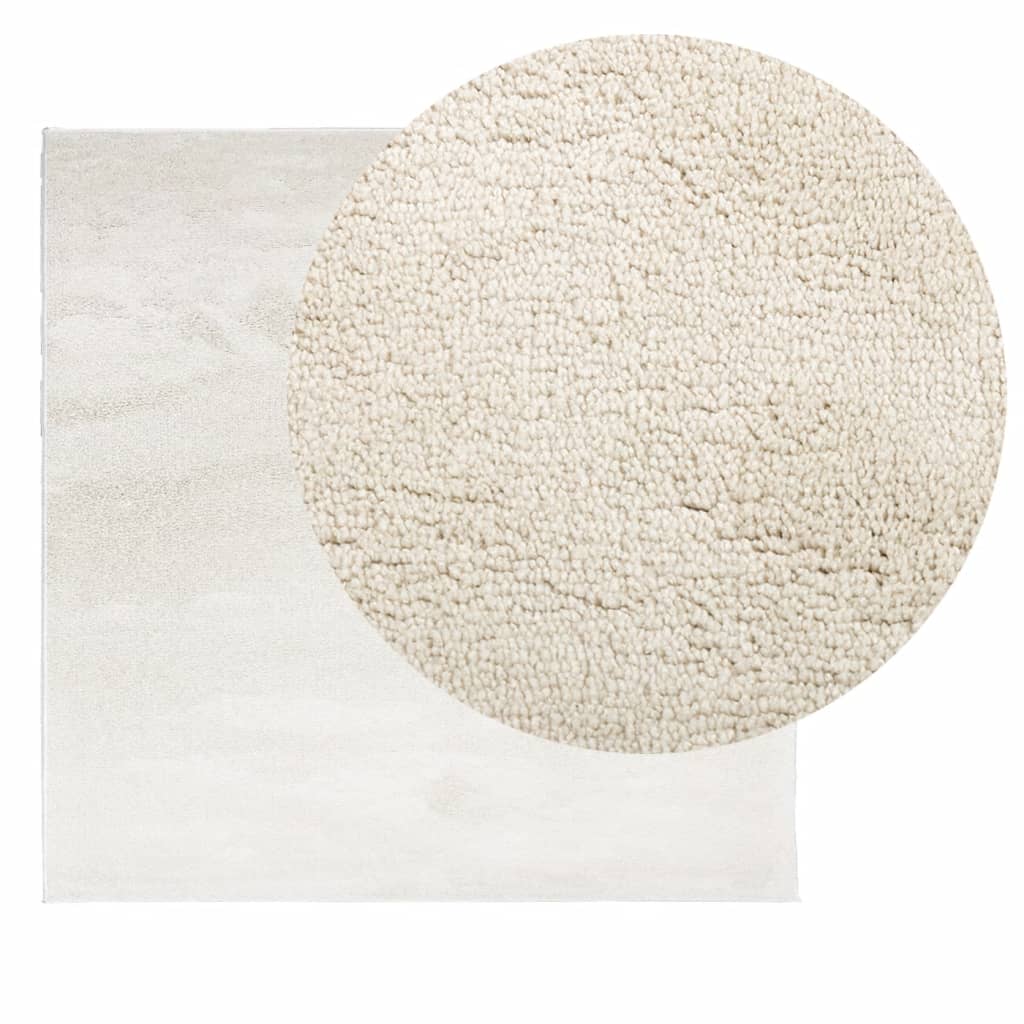Vloerkleed OVIEDO laagpolig 240x240 cm beige is nu te koop bij PeponiXL, paradijselijk wonen!
