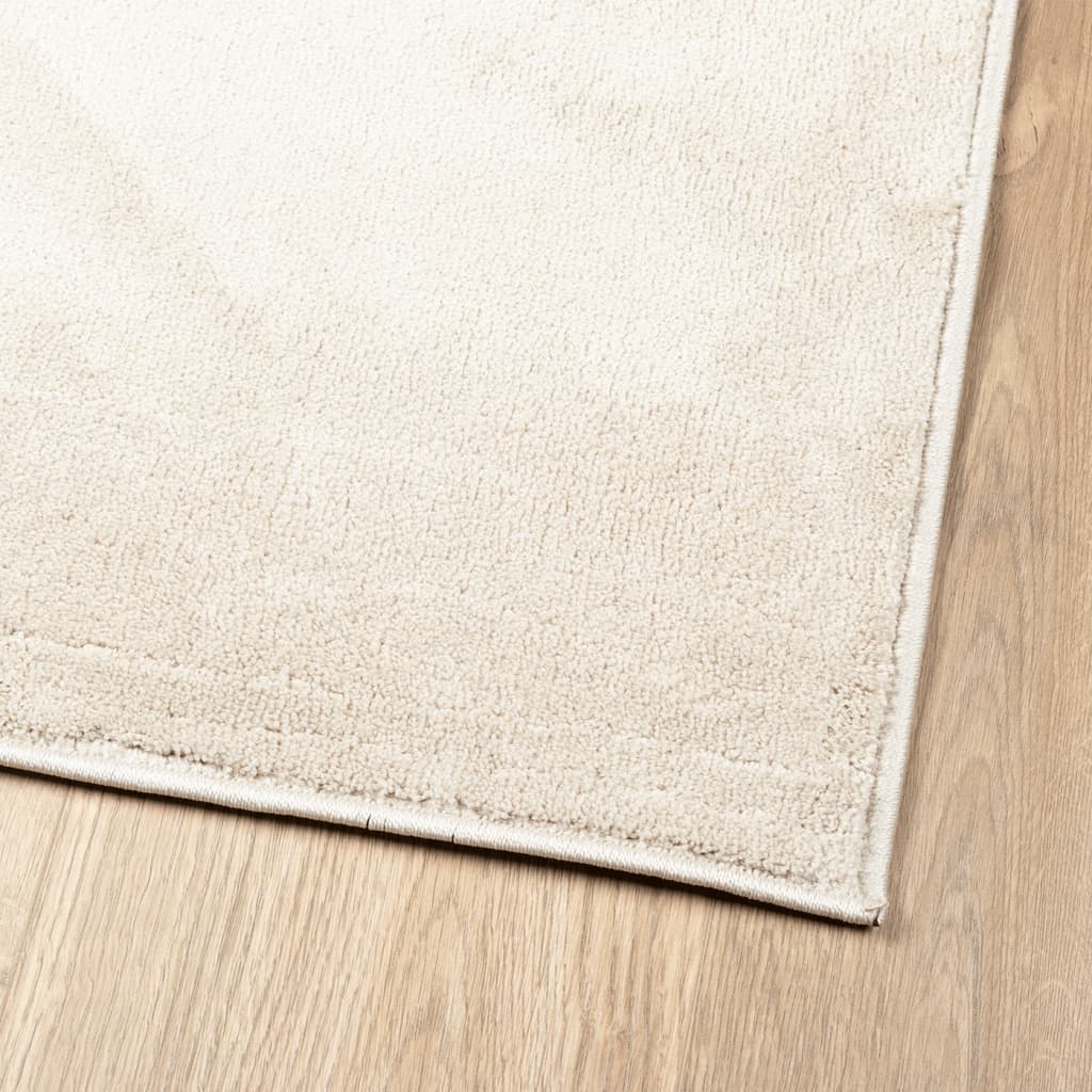 Vloerkleed OVIEDO laagpolig 240x240 cm beige is nu te koop bij PeponiXL, paradijselijk wonen!