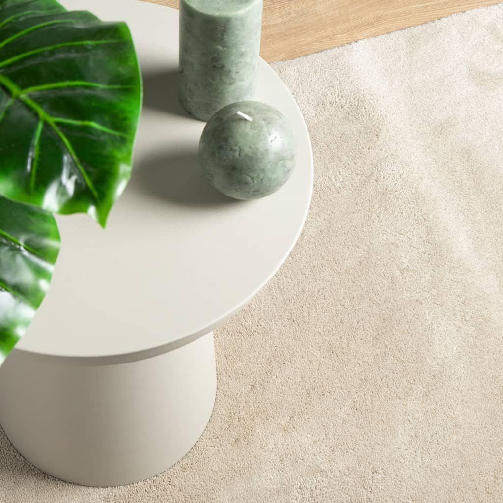 Vloerkleed OVIEDO laagpolig 240x240 cm beige is nu te koop bij PeponiXL, paradijselijk wonen!