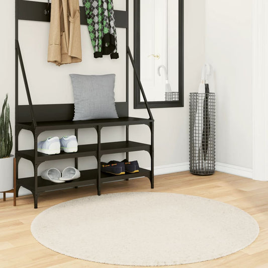Vloerkleed OVIEDO laagpolig Ø 120 cm beige is nu te koop bij PeponiXL, paradijselijk wonen!