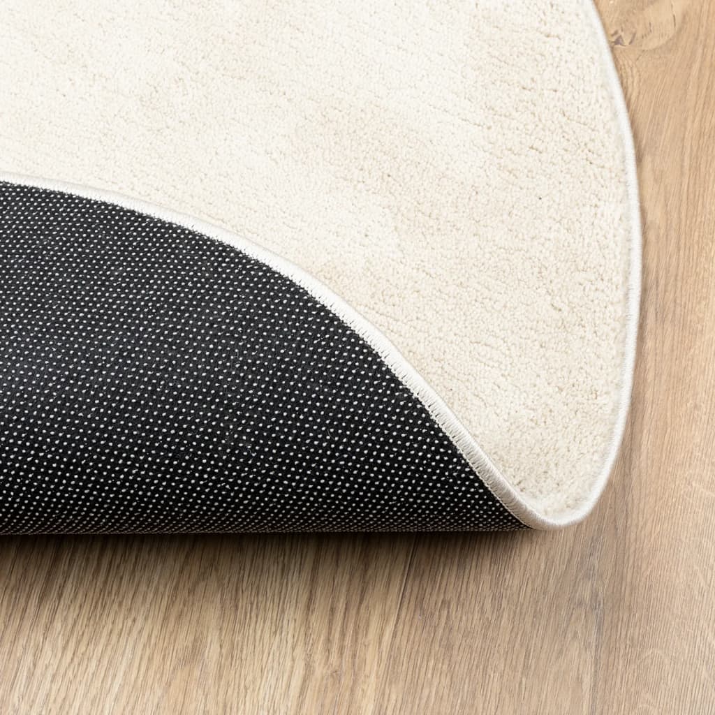 Vloerkleed OVIEDO laagpolig Ø 160 cm beige is nu te koop bij PeponiXL, paradijselijk wonen!