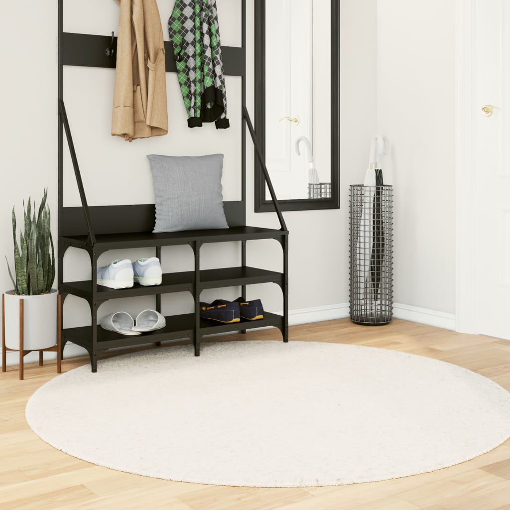 Vloerkleed OVIEDO laagpolig Ø 160 cm beige is nu te koop bij PeponiXL, paradijselijk wonen!