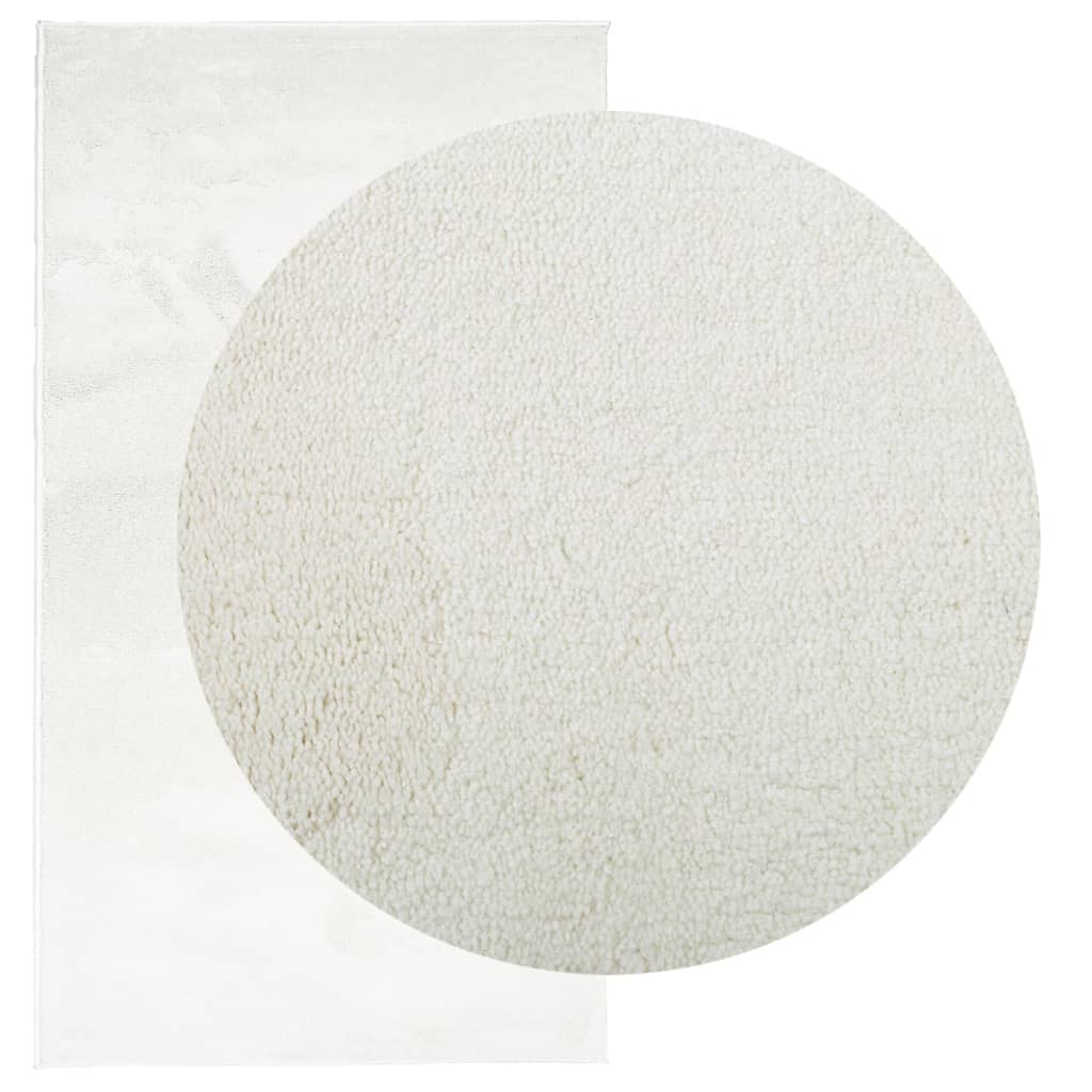 Vloerkleed OVIEDO laagpolig 60x110 cm crèmekleurig is nu te koop bij PeponiXL, paradijselijk wonen!