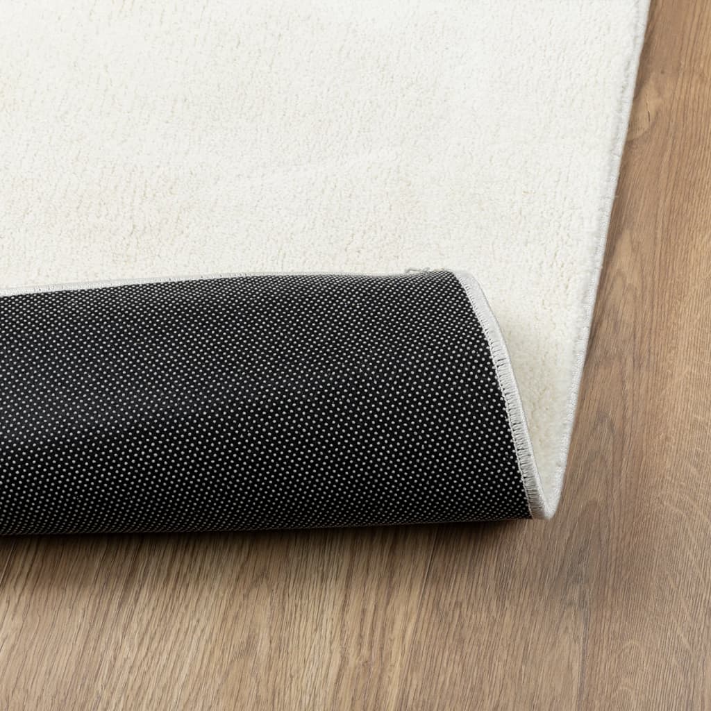 Vloerkleed OVIEDO laagpolig 60x110 cm crèmekleurig is nu te koop bij PeponiXL, paradijselijk wonen!
