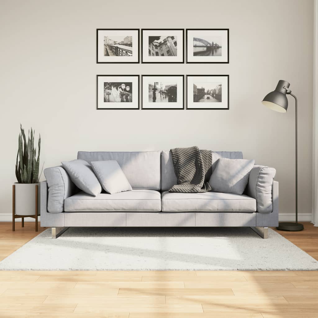 Vloerkleed OVIEDO laagpolig 120x120 cm crèmekleurig is nu te koop bij PeponiXL, paradijselijk wonen!