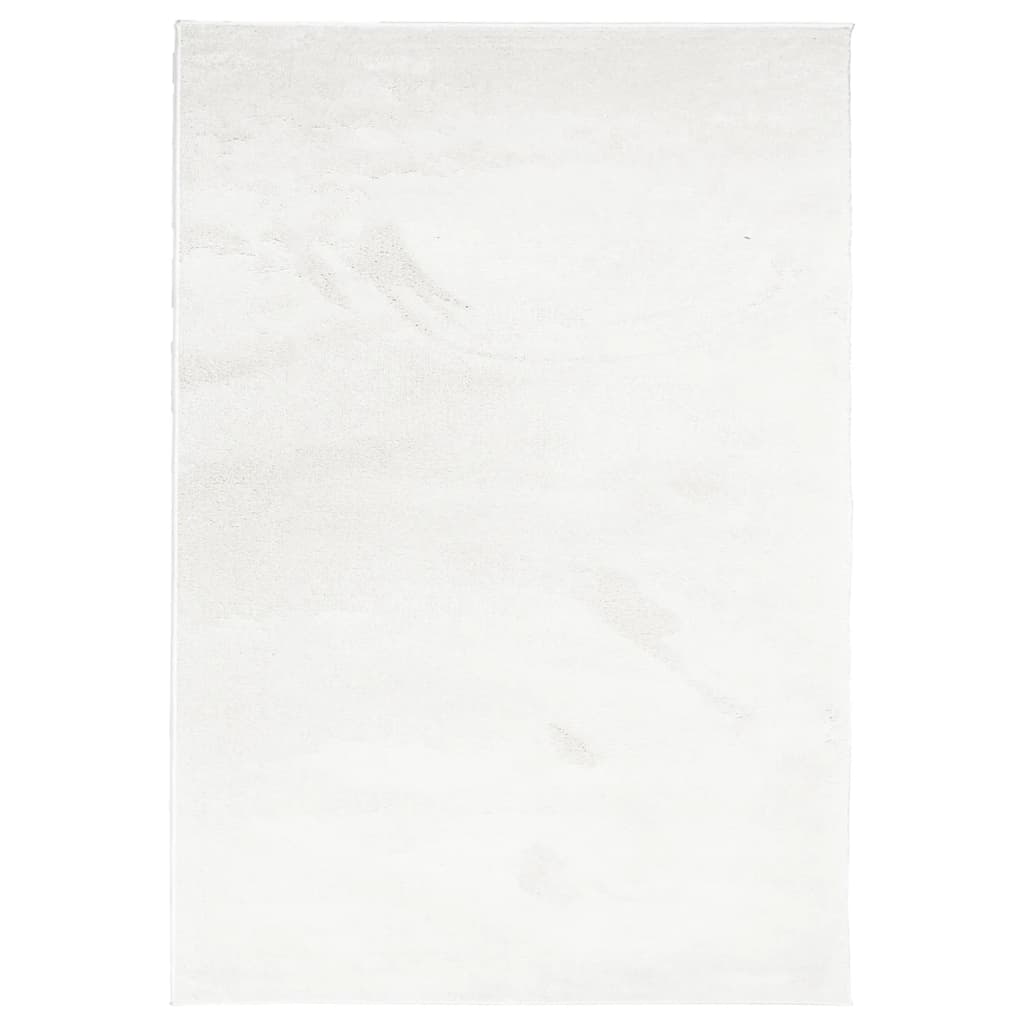 Vloerkleed OVIEDO laagpolig 140x200 cm crèmekleurig is nu te koop bij PeponiXL, paradijselijk wonen!