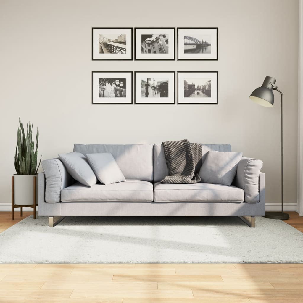 Vloerkleed OVIEDO laagpolig 140x200 cm crèmekleurig is nu te koop bij PeponiXL, paradijselijk wonen!
