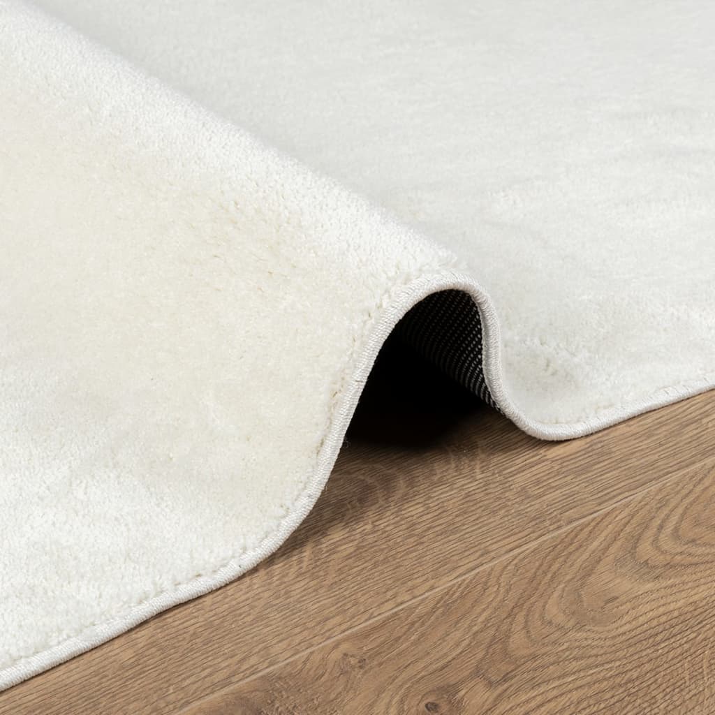 Vloerkleed OVIEDO laagpolig 160x230 cm crèmekleurig is nu te koop bij PeponiXL, paradijselijk wonen!