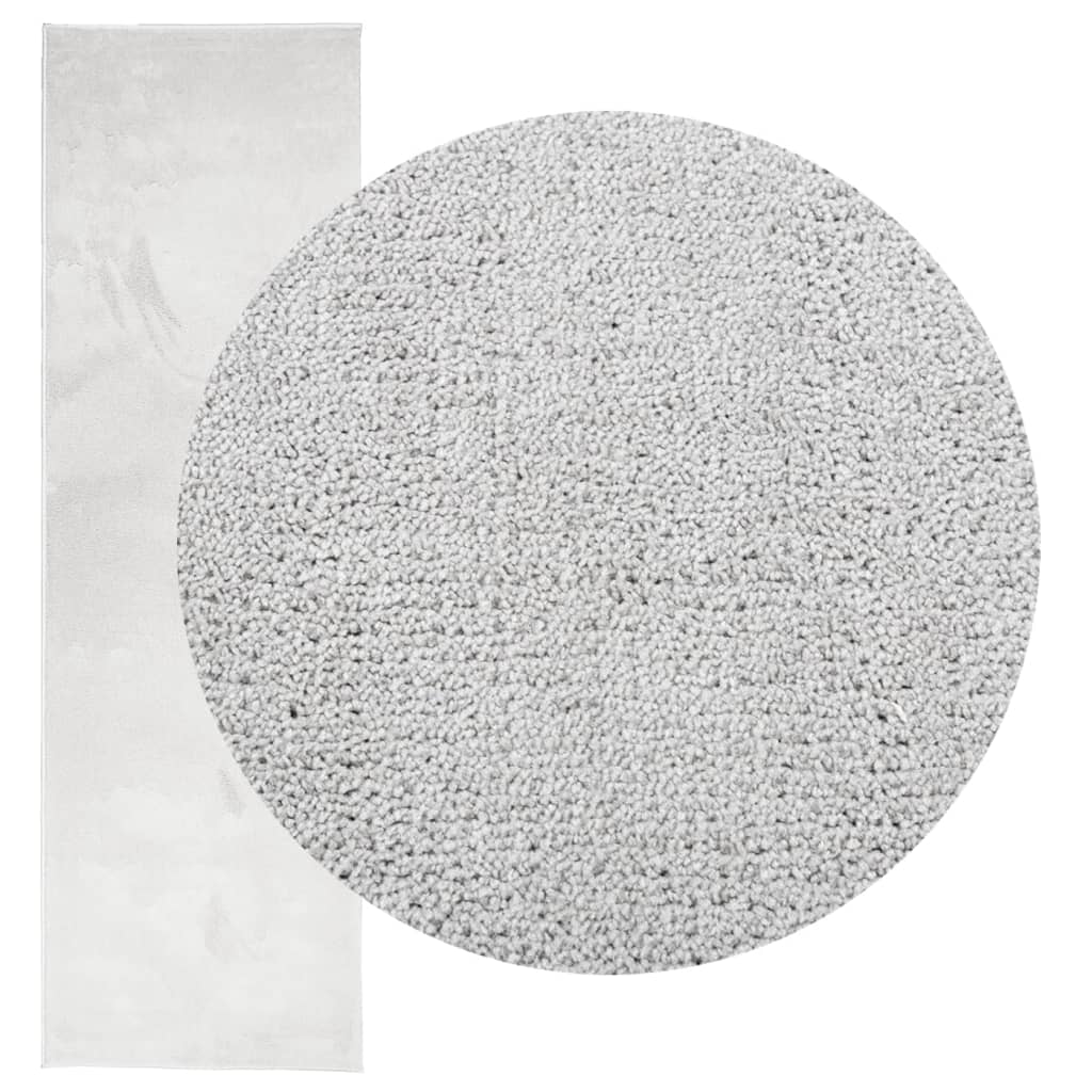Vloerkleed OVIEDO laagpolig 80x250 cm grijs is nu te koop bij PeponiXL, paradijselijk wonen!