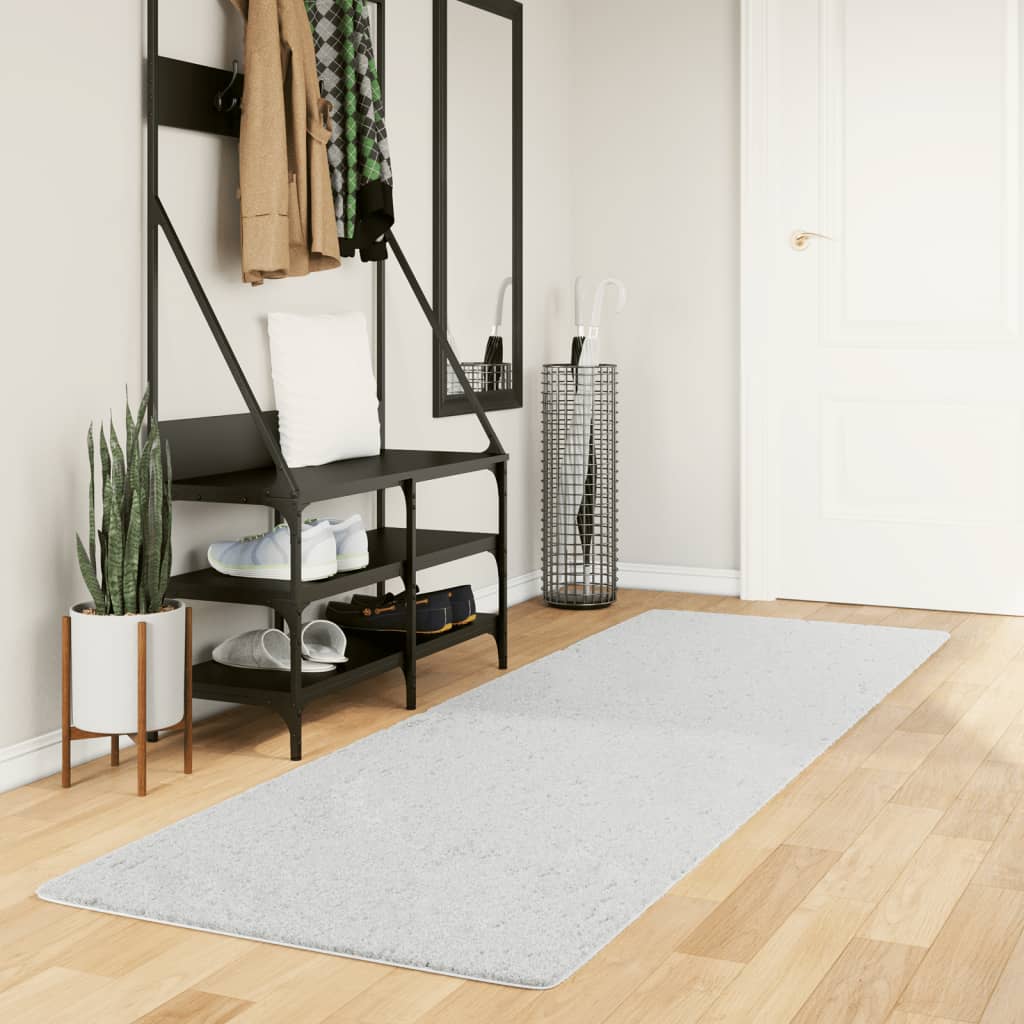 Vloerkleed OVIEDO laagpolig 80x250 cm grijs is nu te koop bij PeponiXL, paradijselijk wonen!