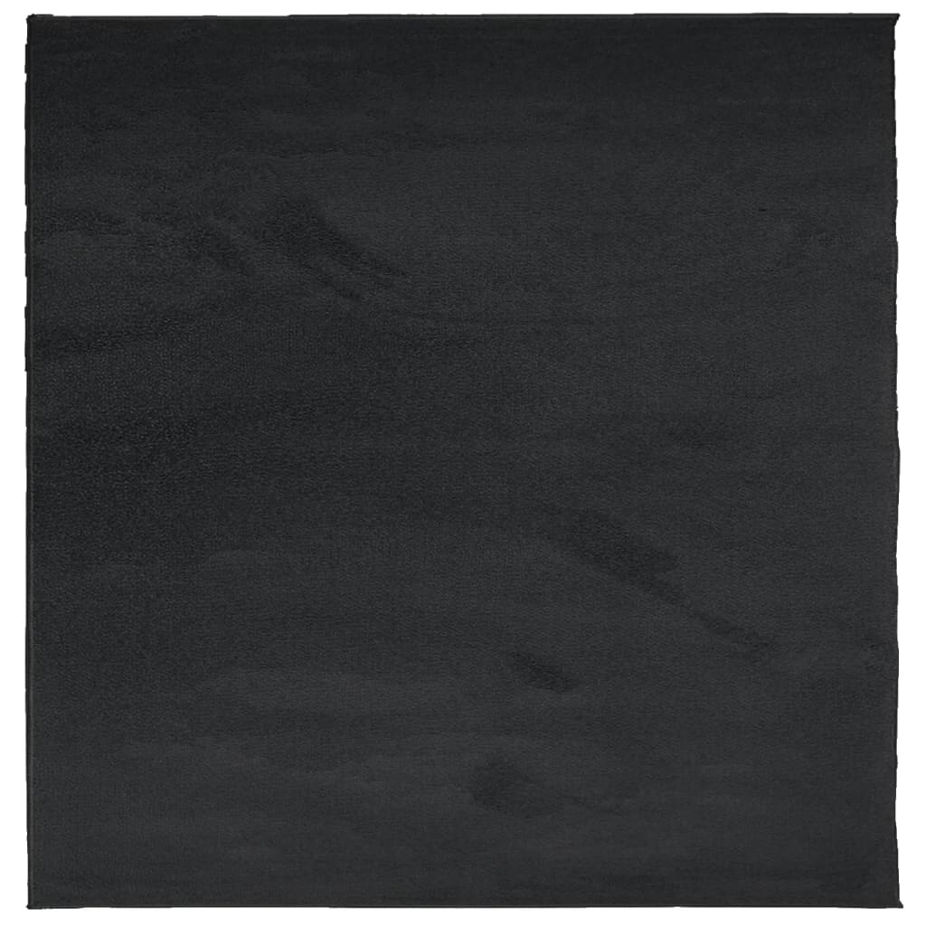 Vloerkleed OVIEDO laagpolig 120x120 cm zwart is nu te koop bij PeponiXL, paradijselijk wonen!