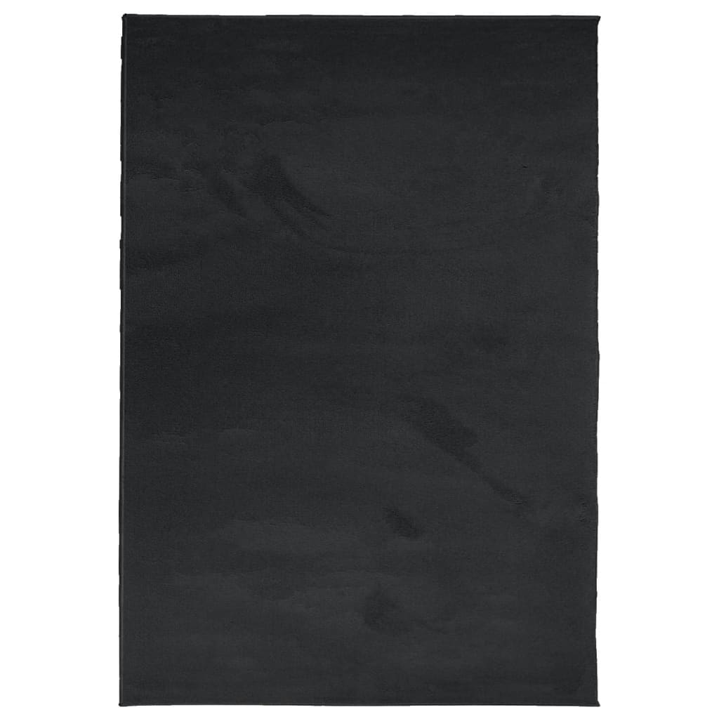 Vloerkleed OVIEDO laagpolig 200x280 cm zwart is nu te koop bij PeponiXL, paradijselijk wonen!