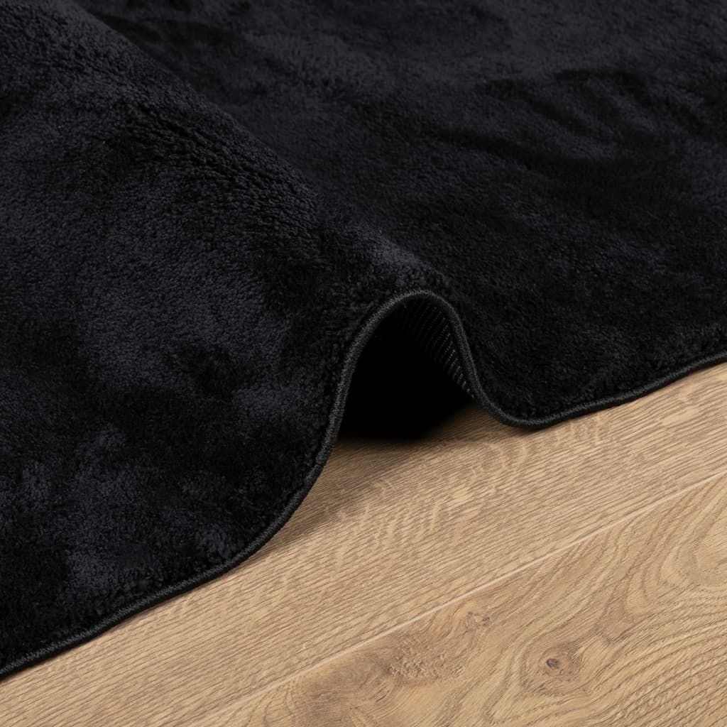 Vloerkleed OVIEDO laagpolig 200x280 cm zwart is nu te koop bij PeponiXL, paradijselijk wonen!