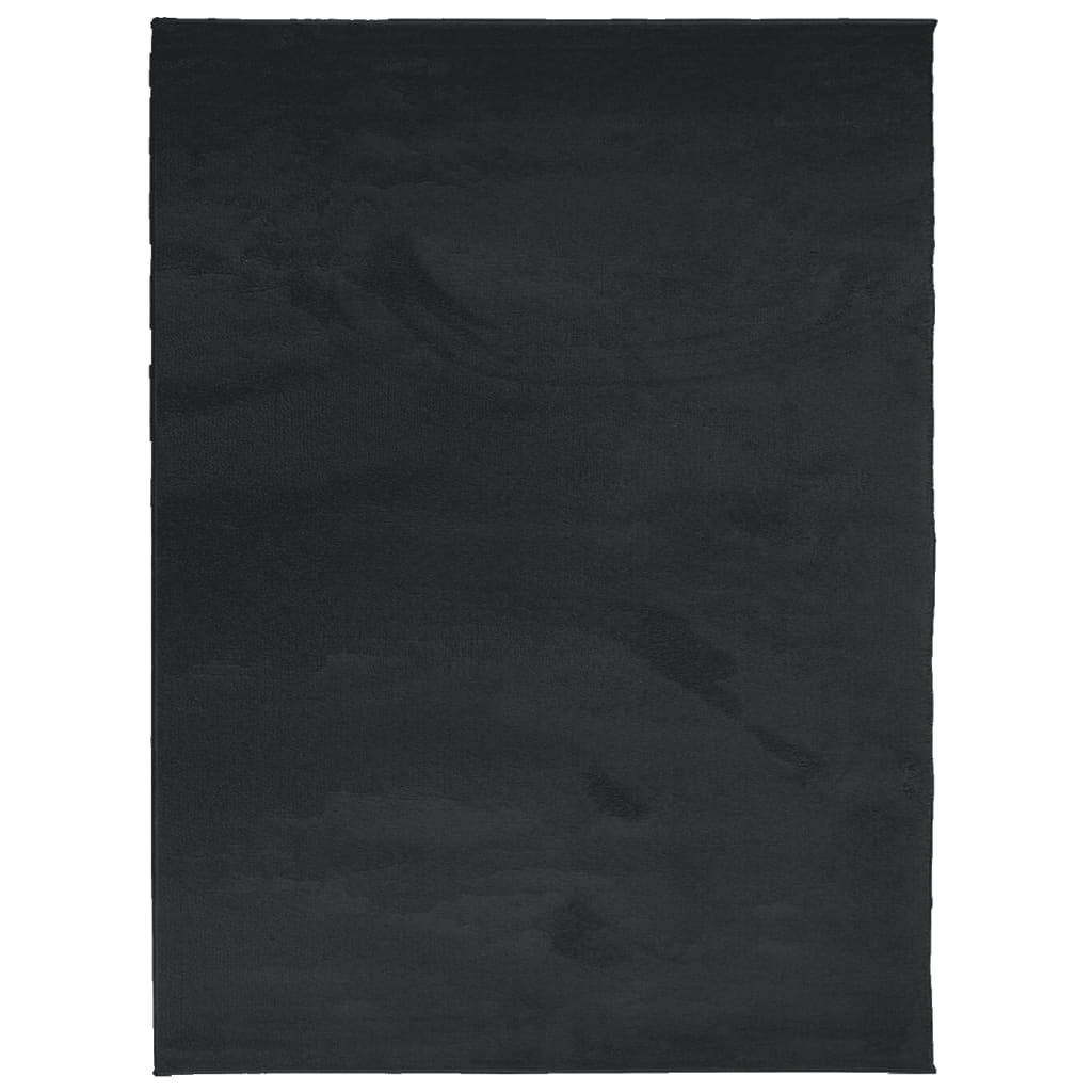 Vloerkleed OVIEDO laagpolig 240x340 cm zwart is nu te koop bij PeponiXL, paradijselijk wonen!
