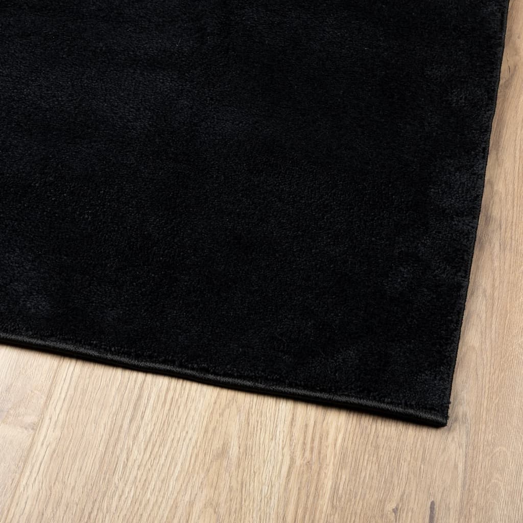 Vloerkleed OVIEDO laagpolig 240x340 cm zwart is nu te koop bij PeponiXL, paradijselijk wonen!