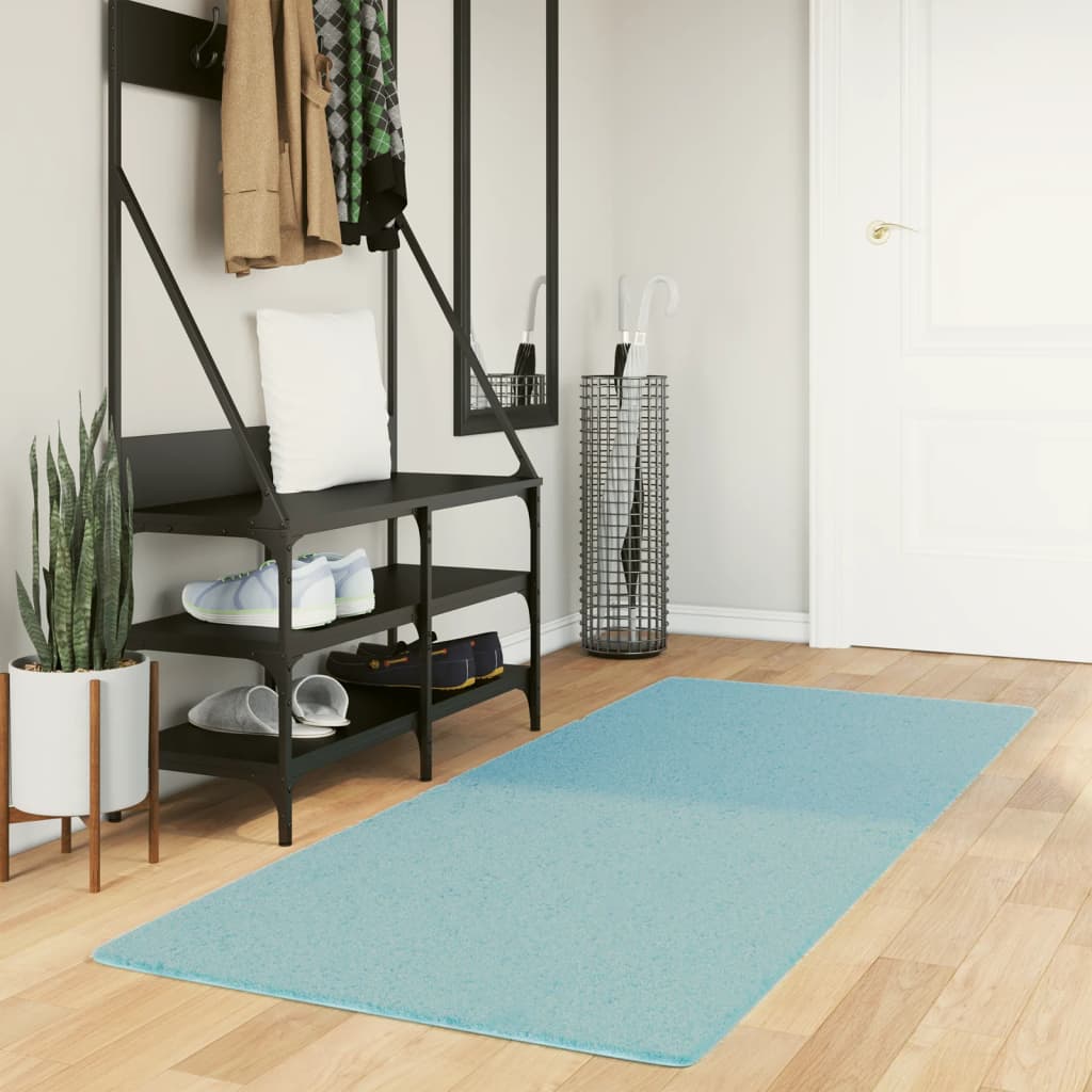 Vloerkleed OVIEDO laagpolig 80x200 cm groen is nu te koop bij PeponiXL, paradijselijk wonen!
