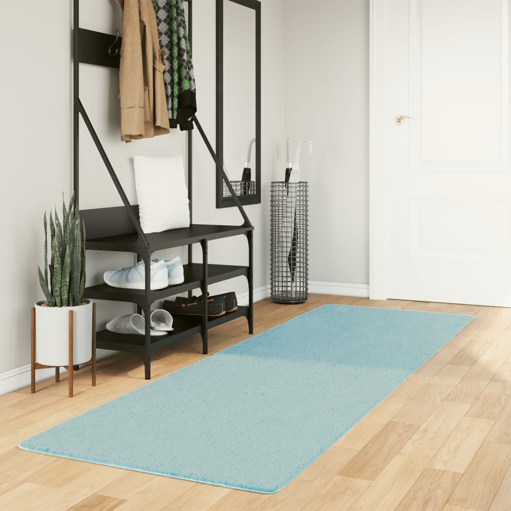 Vloerkleed OVIEDO laagpolig 80x250 cm groen is nu te koop bij PeponiXL, paradijselijk wonen!