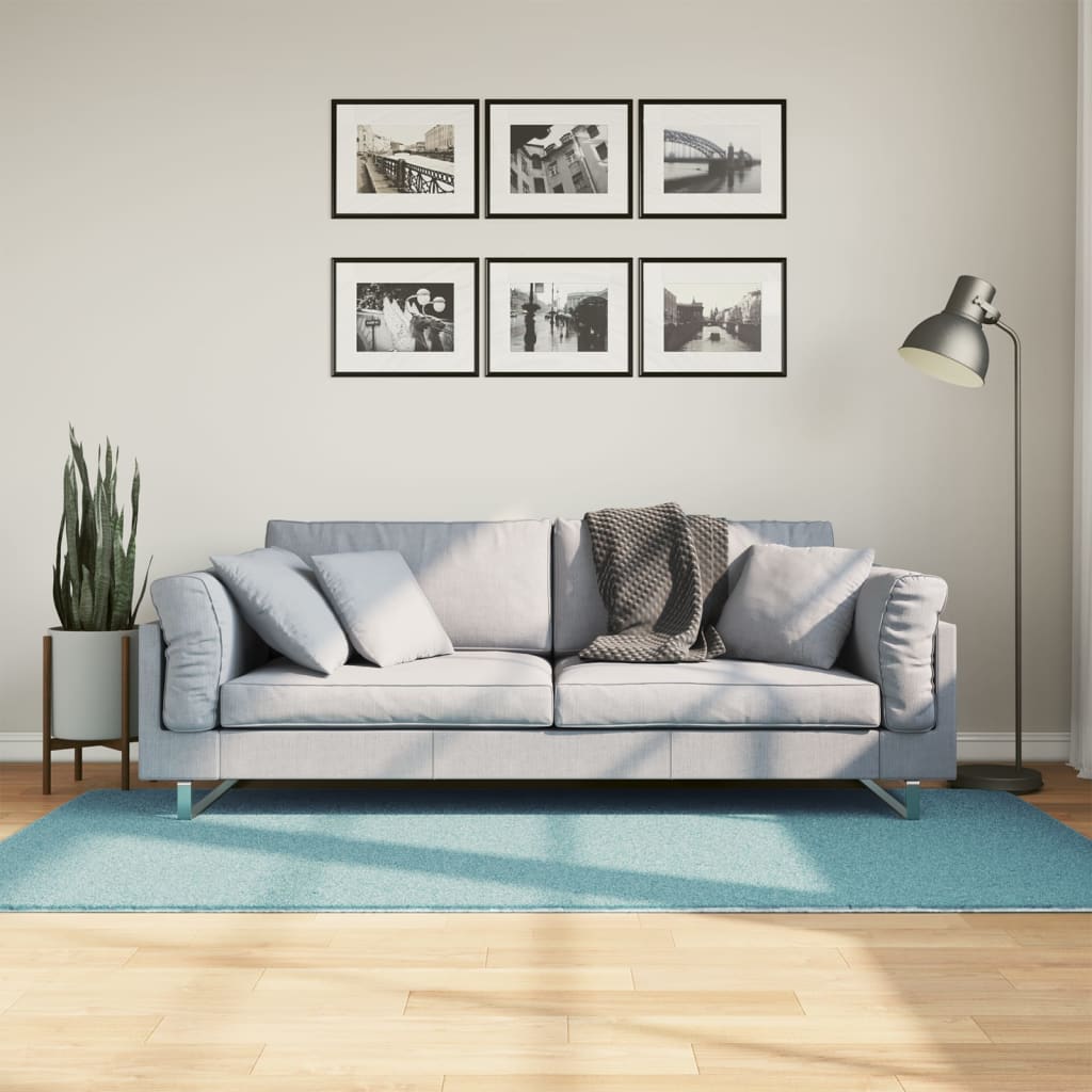 Vloerkleed OVIEDO laagpolig 100x200 cm groen is nu te koop bij PeponiXL, paradijselijk wonen!