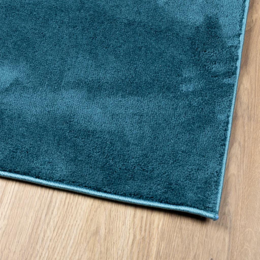 Vloerkleed OVIEDO laagpolig 140x200 cm turquoise is nu te koop bij PeponiXL, paradijselijk wonen!