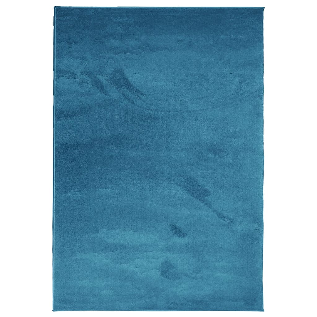 Vloerkleed OVIEDO laagpolig 160x230 cm turquoise is nu te koop bij PeponiXL, paradijselijk wonen!