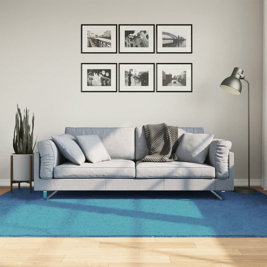 Vloerkleed OVIEDO laagpolig 160x230 cm turquoise is nu te koop bij PeponiXL, paradijselijk wonen!