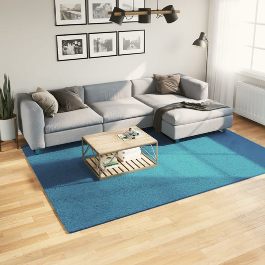 Vloerkleed OVIEDO laagpolig 200x280 cm turquoise is nu te koop bij PeponiXL, paradijselijk wonen!