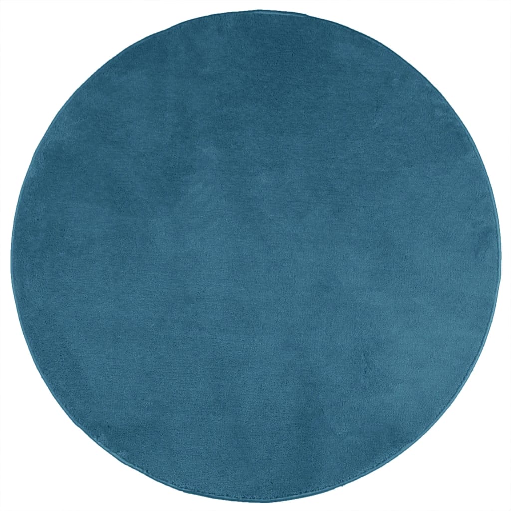 Vloerkleed OVIEDO laagpolig Ø 200 cm turquoise is nu te koop bij PeponiXL, paradijselijk wonen!